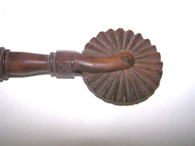 An Antique Carved Wood Pie Crimper circa 1880
